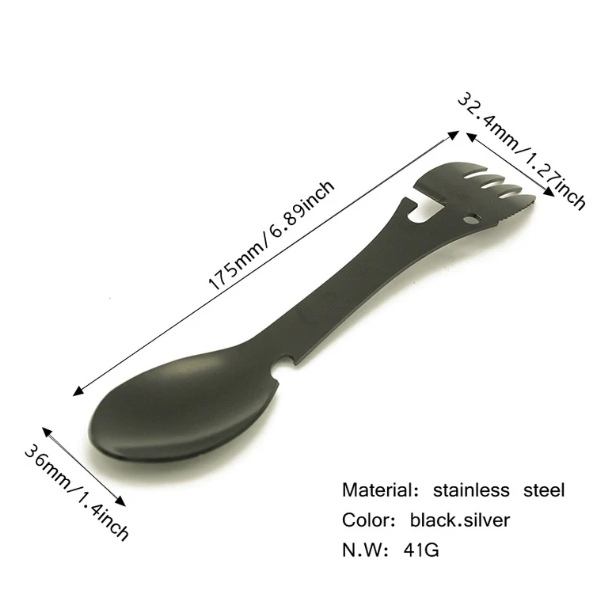 Multifunctional Stainless Steel Camping Spork