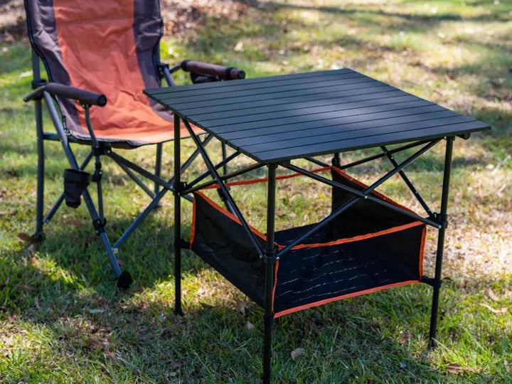 Roll Up Camping Table With A Basket
